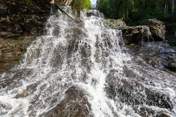 Looking up from the base of Beaver Brook Falls