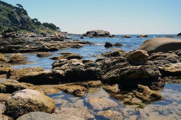 Fototapeta na wymiar rocky coast of cape naturaliste beach western australia