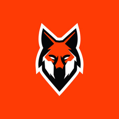 The Fox Mascot Esports Logo Templates. Fox mascot sport logo design. Fox animal head mascot vector illustration logo. 