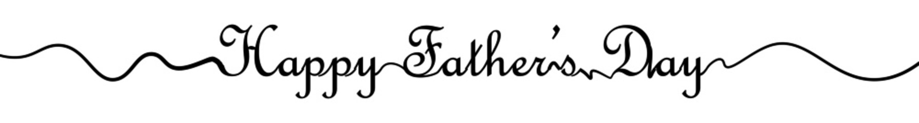 happy father's day vector typography banner with brush calligraphy.
