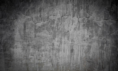 Old black background. Grunge texture. Dark wallpaper. Blackboard Chalkboard Concrete.