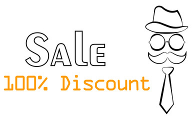 father's day sale,discount poster.happy father's day. vector illustration.