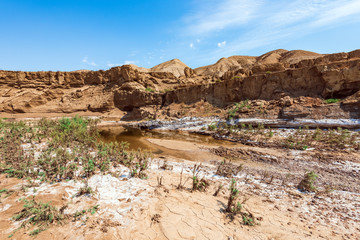 Dry river bed, drought, lack of water