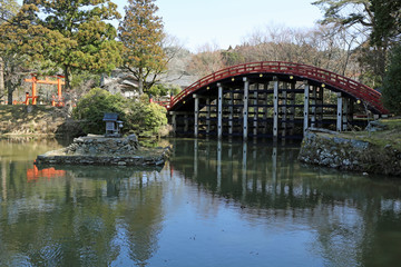 Fototapeta premium 冬の丹生都比売神社
