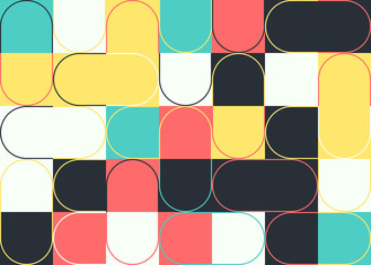 Colorful Geometric Vector Pattern Design