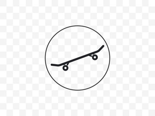 Board, skateboard icon. Vector illustration, flat design.