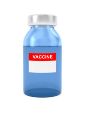 Obraz premium bottle vaccine on white background. Isolated 3D illustration