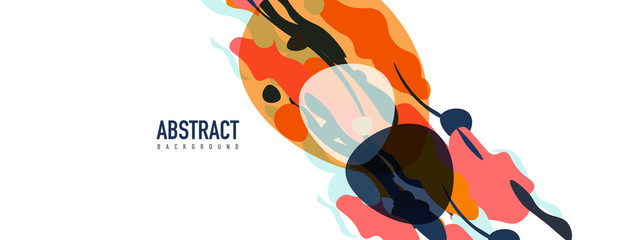 Trendy liquid style shapes abstract design, dynamic vector background for placards, brochures, posters, web landing pages, covers or banners