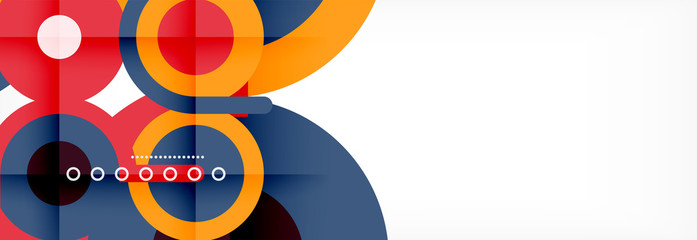 Fototapeta premium Circles and lines abstract background for covers, banners, flyers and posters and other templates