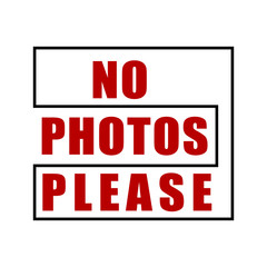 No photos please image vector