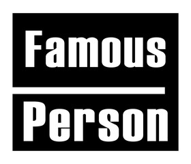 Famous Person image vector design