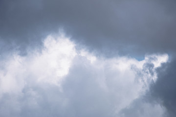 gray sky covered with dark clouds