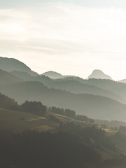 Misty morning in the mountains