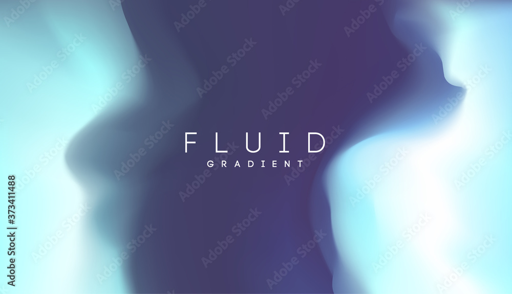 Poster digital gradient background. shape holographic gradient. liquid 3d substance. light color gradient a