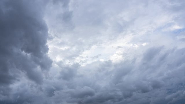 cloudy sky cloud motion before rainy horizon sun rays Time lapse blue cloud moving oxygen Storm giant moving fast footage