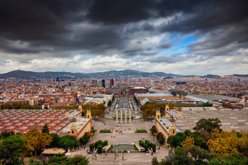 City of Barcelona Cityscape in Spain