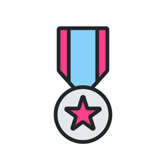 Medals illustration on white background