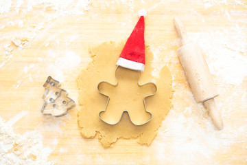 Plätzchen zur Weihnachten backen.