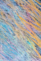 Colorful painted background painted with chalks