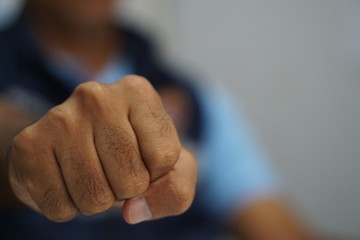image Male fist close up.