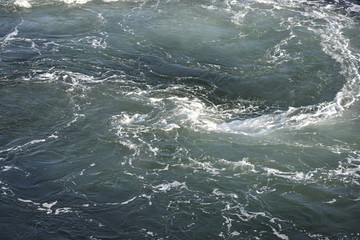 Salt water wave spiral