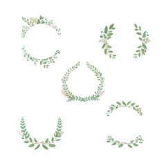 葉　植物　新緑　緑　円　フレーム