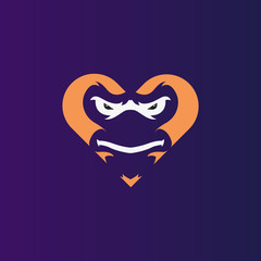 Monkey love logo symbol