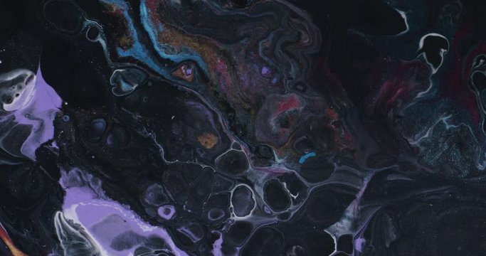 Abstract Macro Composition. Color Paint mixed in slow motion.

