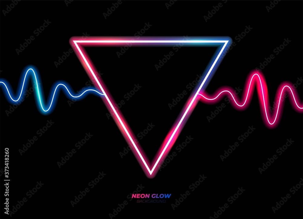 Aufkleber flat vector. neon glow cyberpunk background. dynamic shapes composition. eps10 vector.