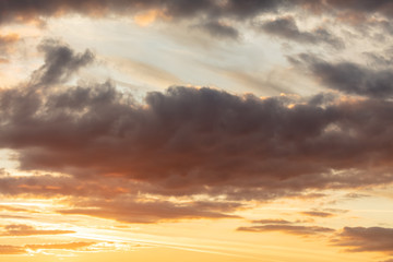 Clouds in the sky at sunset