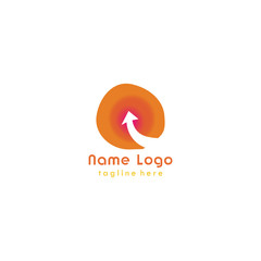Obraz premium Stock Vector Unique Orange Stam Cells with Arrow for a Business Company
