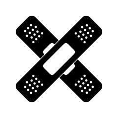 Plaster or Band Aid Icon. Medical Patch Symbol Isolated