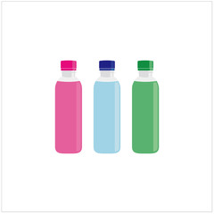 Vector Illustration Rainbow Color Bottle for Eco Friendly Campaign Business Company