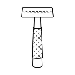 Vector illustration of razor and safety icon. Set of razor and grooming stock vector illustration.