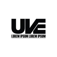 UVE letter monogram logo design vector