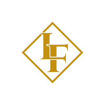 Letter LF simple luxury logo design vector