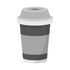 Vector design of coffee and plastic symbol. Graphic of coffee and beverage vector icon for stock.