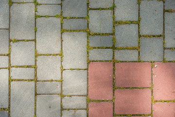 paving slabs of unusual shape