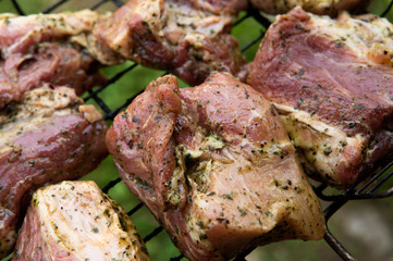 lamb chops and vegetables
