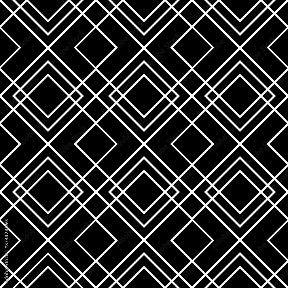 Poster geometric seamless pattern. diamond pattern. black and white geometric linear ornament. repeating ab