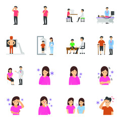 
Medical Conditions Flat Vectors Pack 
