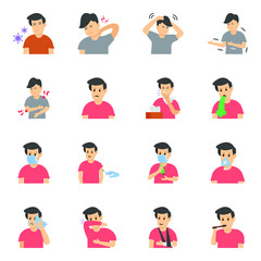 
Medical Situations Flat Vectors Pack 
