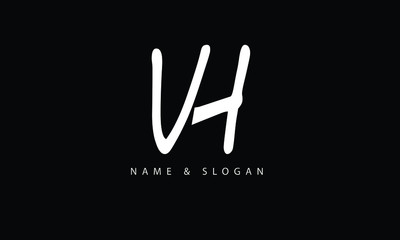 Fototapeta na wymiar HV, VH, H, V abstract letters logo monogram