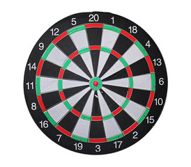 Dartboard target isolated on white background.
