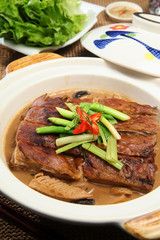 A Pot Of Braised Lamb Belly With Fermented Soya Bean Curd Sauce 