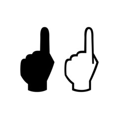 pointing fimger icon, poiting hands, indicating and cursor icon