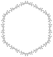 手描き風　線画のベクターフレーム