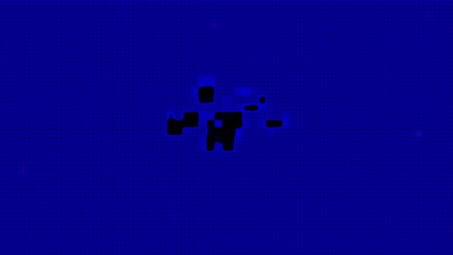 Dead pixels , virus spreading across screen display device . 3d animation rendering