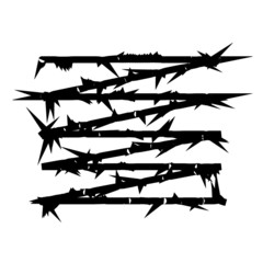 vector silhouette of a wire