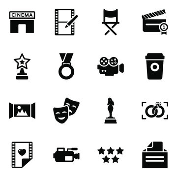 
Cinema and Multimedia solid Icons
